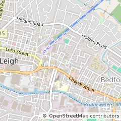 Map of Leigh, Lancashire.