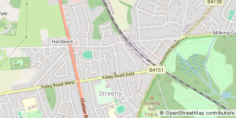 Map of Sutton Coldfield