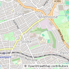 Map of Plymouth, Devon