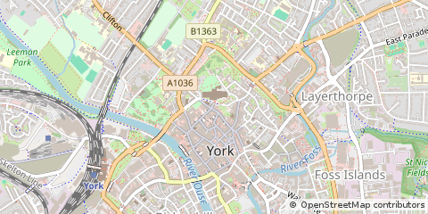 Map of York, North Yorkshire