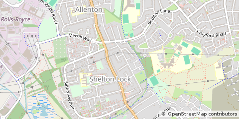 Map of Derby, Derbyshire