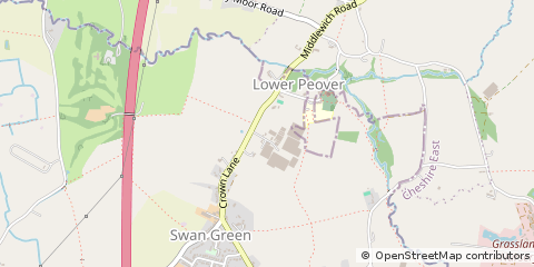 Map of Knutsford, Cheshire