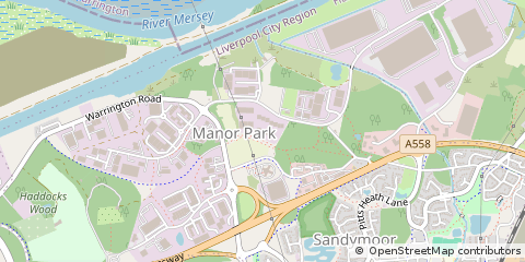 Map of Runcorn, Cheshire