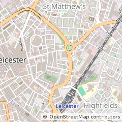 Map of Leicester, Leicestershire