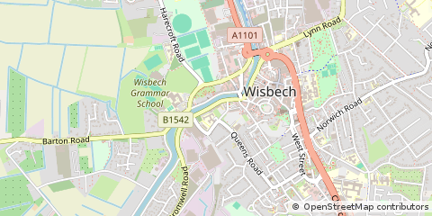 Map of Wisbech, Cambridgeshire