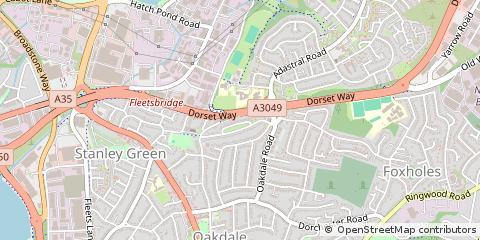 Map of Poole, Dorset
