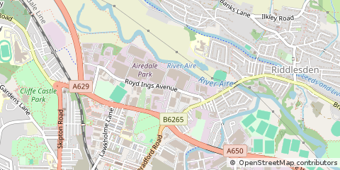 Map of Keighley, West Yorkshire