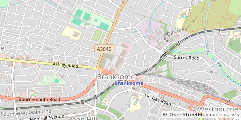 Map of Poole, Dorset