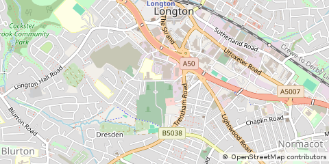 Map of Stoke-on-Trent, Staffordshire