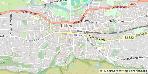 Map of Ilkley, West Yorkshire