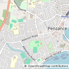 Map of Penzance, Cornwall