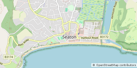 Map of Seaton, Devon
