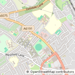 Map of Mansfield, Nottinghamshire