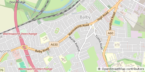 Map of Doncaster