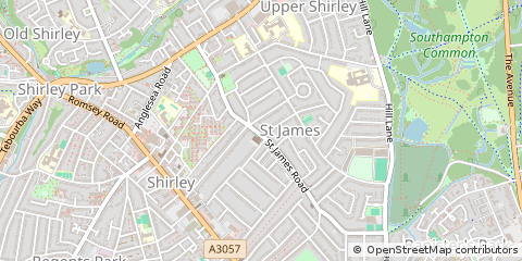Map of Southampton, Hampshire