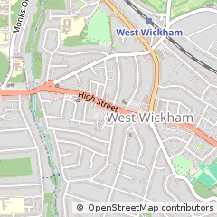 Map of West Wickham, Kent