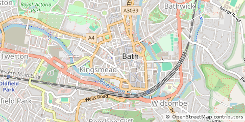 Map of Bath, Somerset