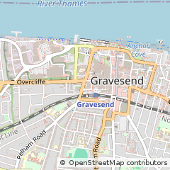 Map of Gravesend, Kent