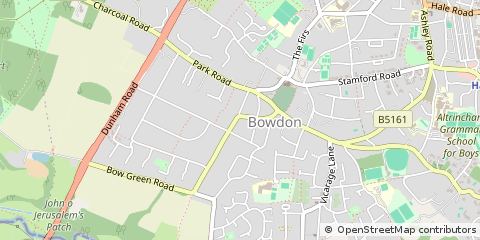 Map of Altrincham, Cheshire