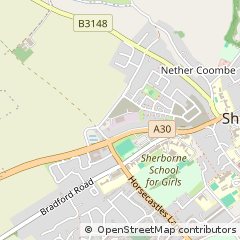 Map of Sherborne, Dorset