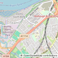 Map of Gateshead