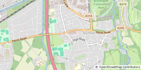 Map of Weybridge, Surrey