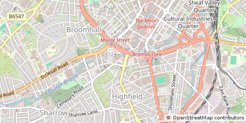 Map of Sheffield