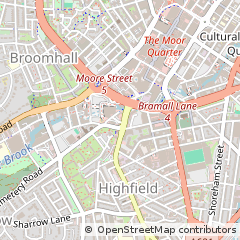 Map of Sheffield
