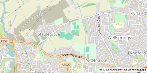 Map of Taunton, Somerset