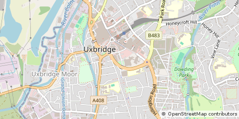 Map of Uxbridge, Middlesex