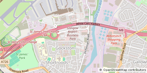 Map of Paisley, Renfrewshire
