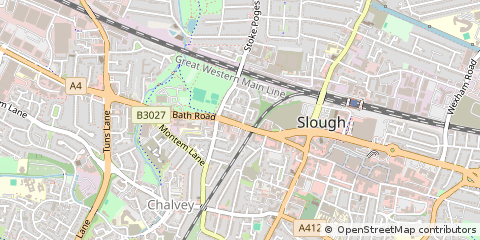 Map of Slough, Berkshire