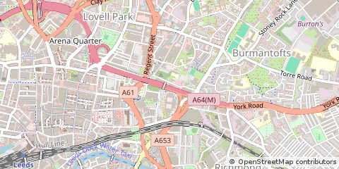 Map of Leeds, West Yorkshire