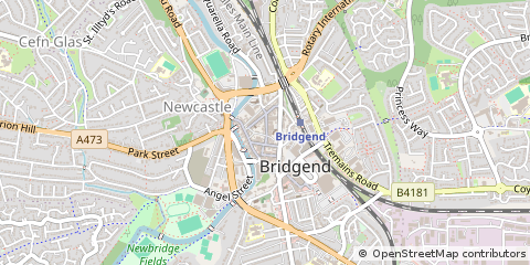 Map of Bridgend