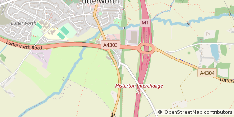 Map of Lutterworth, Leicestershire