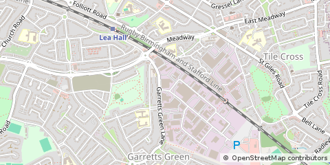 Map of Birmingham, West Midlands