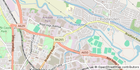 Map of Keighley, West Yorkshire