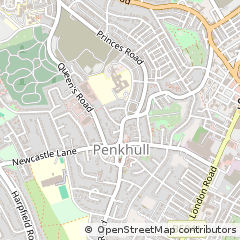 Map of Stoke on Trent, Staffordshire