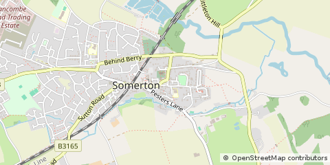 Map of Somerton, Somerset