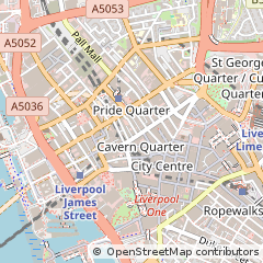 Map of Liverpool, Merseyside