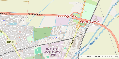 Map of Sleaford, Lincolnshire