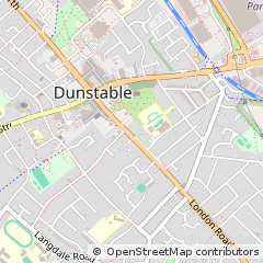 Map of Dunstable, Bedfordshire