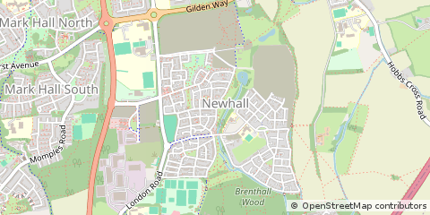 Map of Harlow, Essex