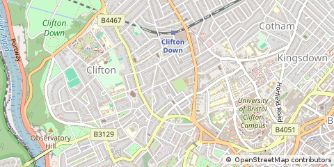 Map of Clifton, Bristol