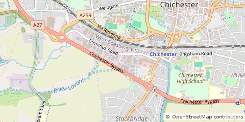 Map of Chichester, West Sussex