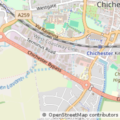 Map of Chichester, West Sussex