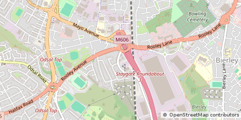 Map of Bradford, West Yorkshire