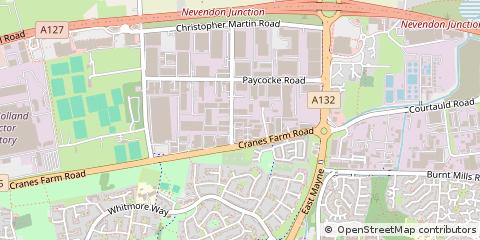 Map of Basildon, Essex