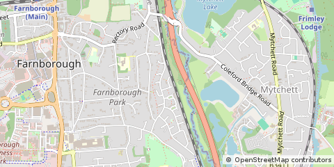 Map of Farnborough, Hampshire