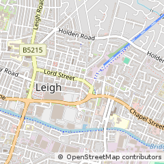 Map of Leigh, Lancashire